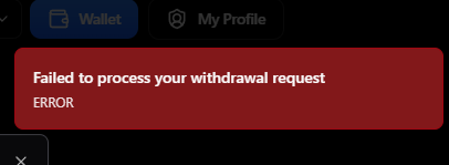 AndreiKalanda's tweet photo. @buidlpad Every time error withdrawal https://t.co/E5VqbSsLqe