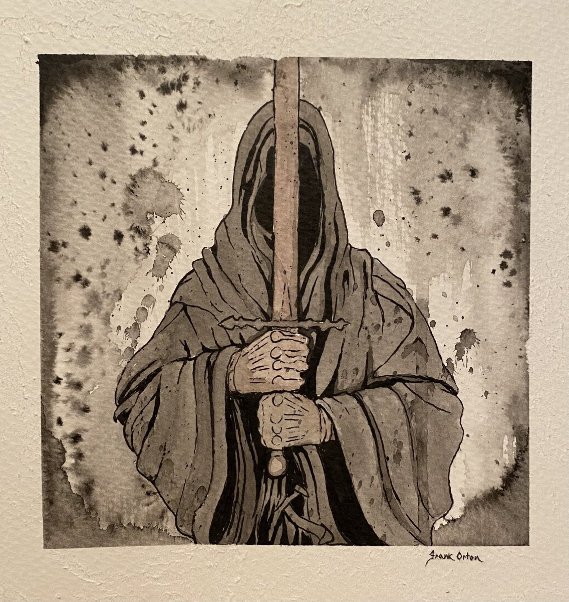 JustBeingFrank1's tweet photo. #lotr #frodo #nazgul #ringwraith #treebeard #ent #hobbit #fantasy #illustrations #drawings #watercolor #inkdrawing #art #fantasyart #lordoftherings https://t.co/V8EREtAjzr