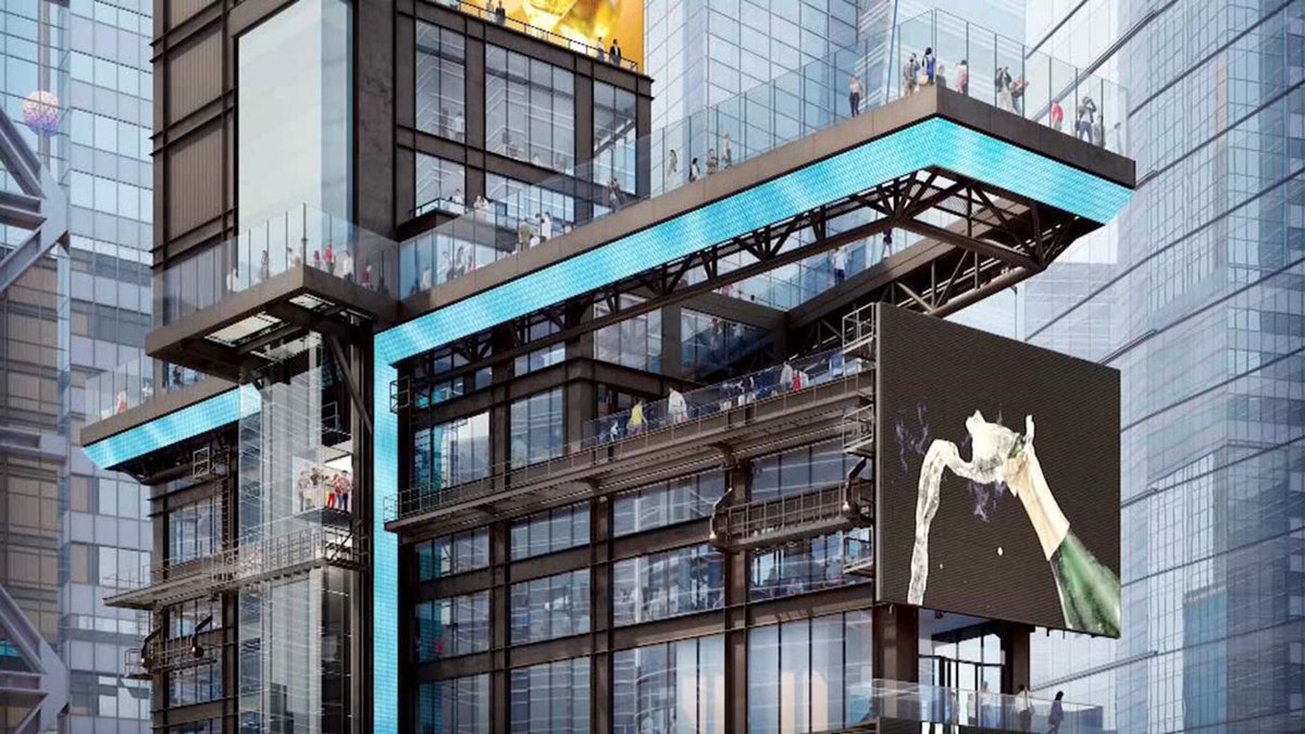 ElevatorWorld's tweet image. #Schindler tells @ElevatorWorld it provided the 14-unit #elevator system that includes a #glassshaft at #1TimesSquare, a commercial tower in the heart of @TimesSquareNYC. (rendering via #NewYork @yimbytweets) buff.ly/VRJ2cRn
