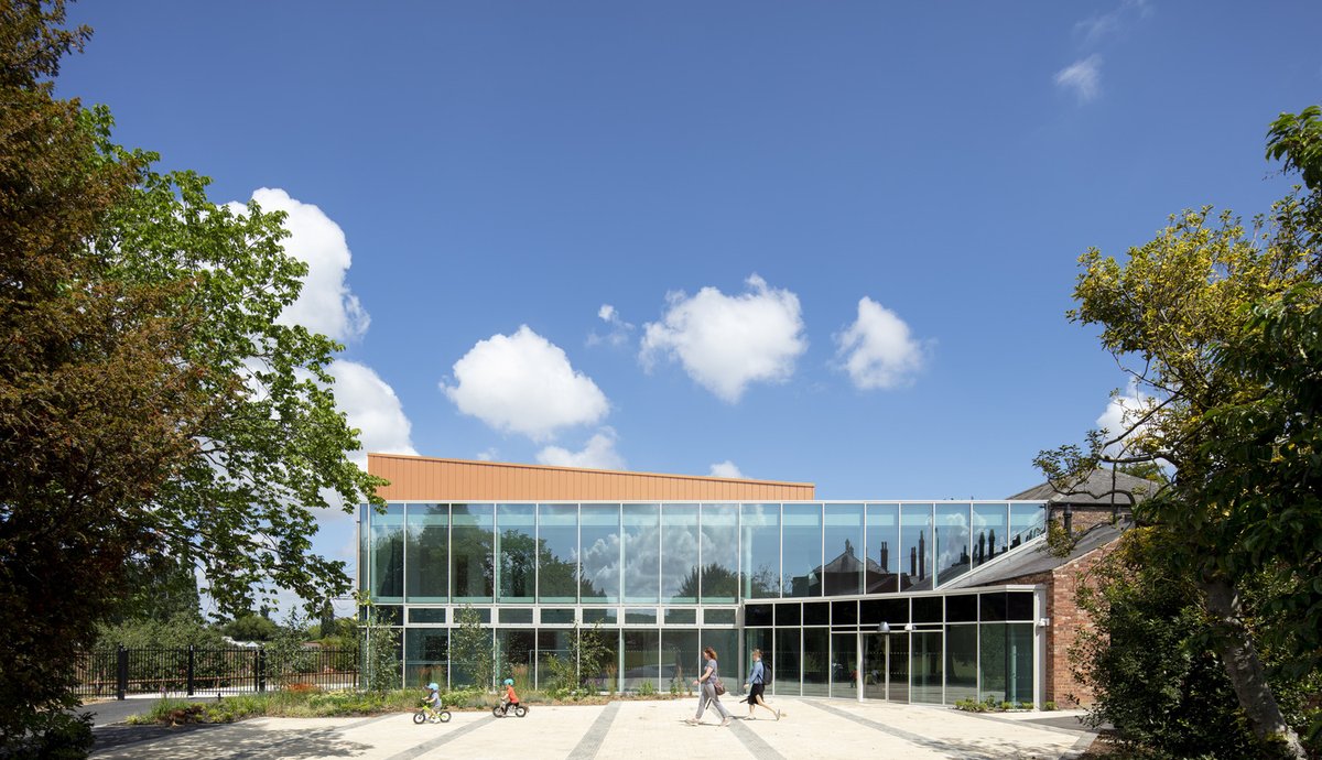 Ryder1953's tweet photo. @pparkmuseum new exhibition space ☁️ 

The extension to the Grade II listed stately home creates a welcoming new entrance for visitors to enjoy both the museum and park grounds.

Opens 13 September!

@stocktoncouncil #architecture #heritage https://t.co/CWrahklnud