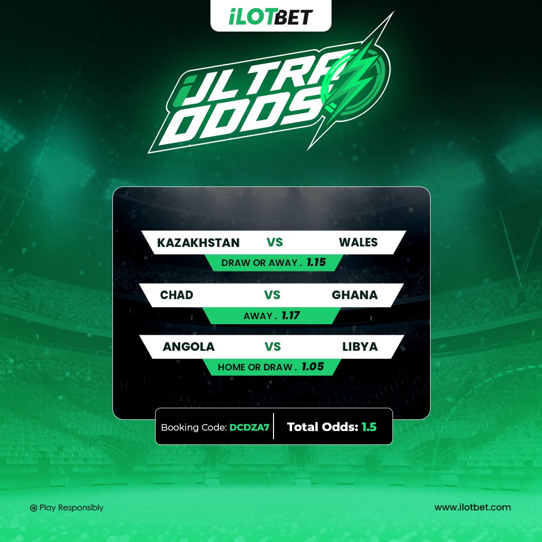 iLotNG_Official's tweet photo. 1.5 ULTRA ODDS!⚽️
Betting code: DCDZA7
18+ Only. Bet Responsibly!
#BettingTips #ILOTBET #SuperOdds #LoveIslandUSA #LoveIslandUK #helevier #WilliamEst #NationsLeague #SecretStory https://t.co/HGOs0IyjUM