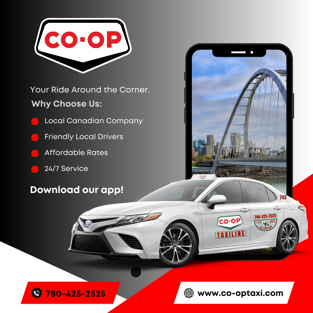 🌙 Late night? ☀️ Early morning? 🎉 Weekend plans?
We’ve got you covered 24/7!
At Co-op Taxi, you get:
💰 Great rates
😊 Friendly drivers
🚖 A ride you can rely on, day or night

Choose us as your local taxi service – we’re always ready when you are!
#CoopTaxi #YEG #LocalRides