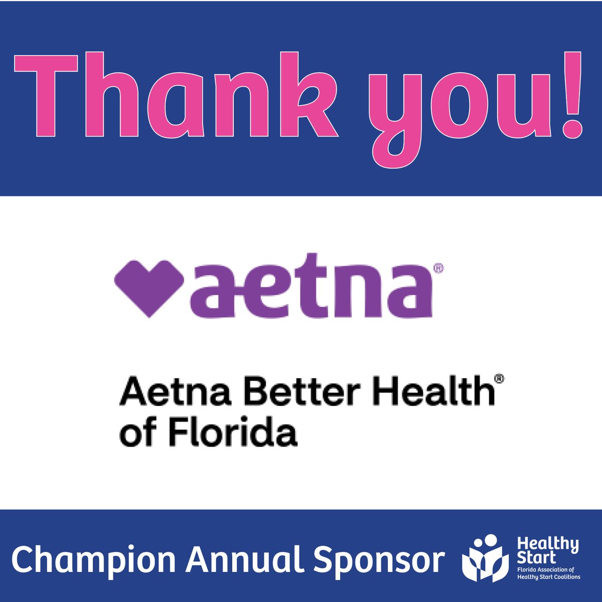 Thank You to <a href="/Aetna/">Aetna</a> Better Health  for being our Champion Annual Sponsor! #ThankYouSponsors #CommunitySupport #MakingADifference #StrongerTogethe
