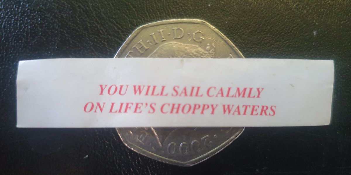 Bought a jacket from Charity Shop 2 years ago. Fished it out yesterday for a meet. Turned out the pockets &amp; revealed was this tiny bit of paper. Yip. Claiming my serenity from today. Have a great evening. Yeeeuw beauteeez.