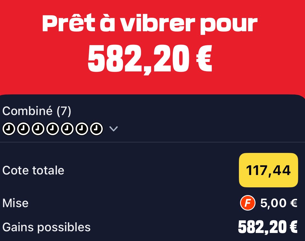 LPronosL's tweet photo. LE MORTAL COMBO DU SOIR EST PRÊT ! 😍🤩

📊@117.14 🤯🤯💥💥

ALLEZ 30 RT ♻️ &amp; 250 ❤️ ET JE BALANCE LE TICKET DE CE SOIR ! ⚡️

#TeamParieur #Pronos https://t.co/YVF6YDuViJ