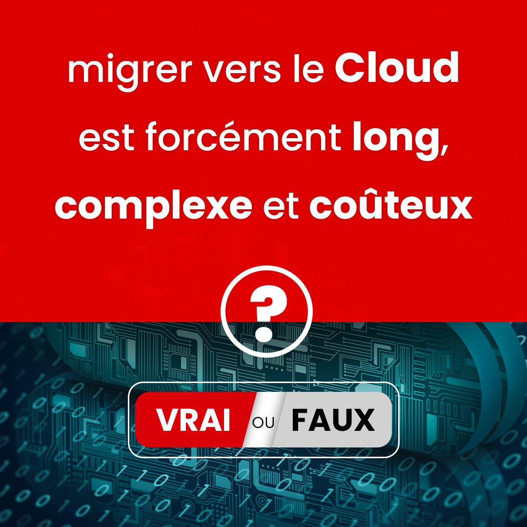 🤔 Vrai ou Faux ? : Migrer vers le Cloud est forcément long, complexe et coûteux.

➡️ Faux.
Pour une PME, la migration peut être progressive, maîtrisée et adaptée à vos besoins, sans bouleverser vos opérations.

Par où commencer ? On vous explique ici : sfrbusiness.fr/room/internet-…