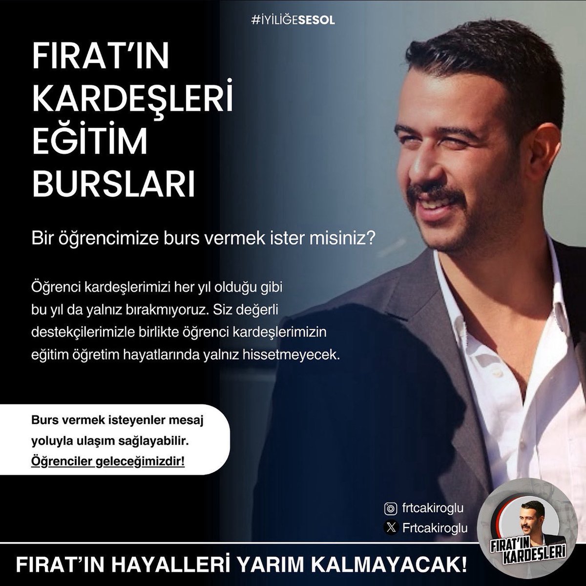 Siz de bir öğrenci kardeşimize burs vermek ister misiniz?  #İyiliğeSesOl