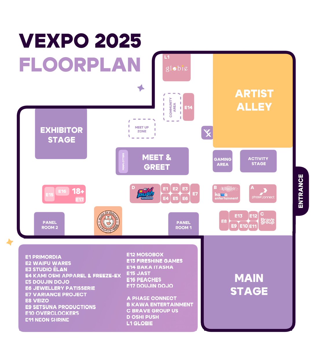 kawa_entertain's tweet image. Kawa Entertainment x VEXPO Meet &amp;amp; Greet Schedule