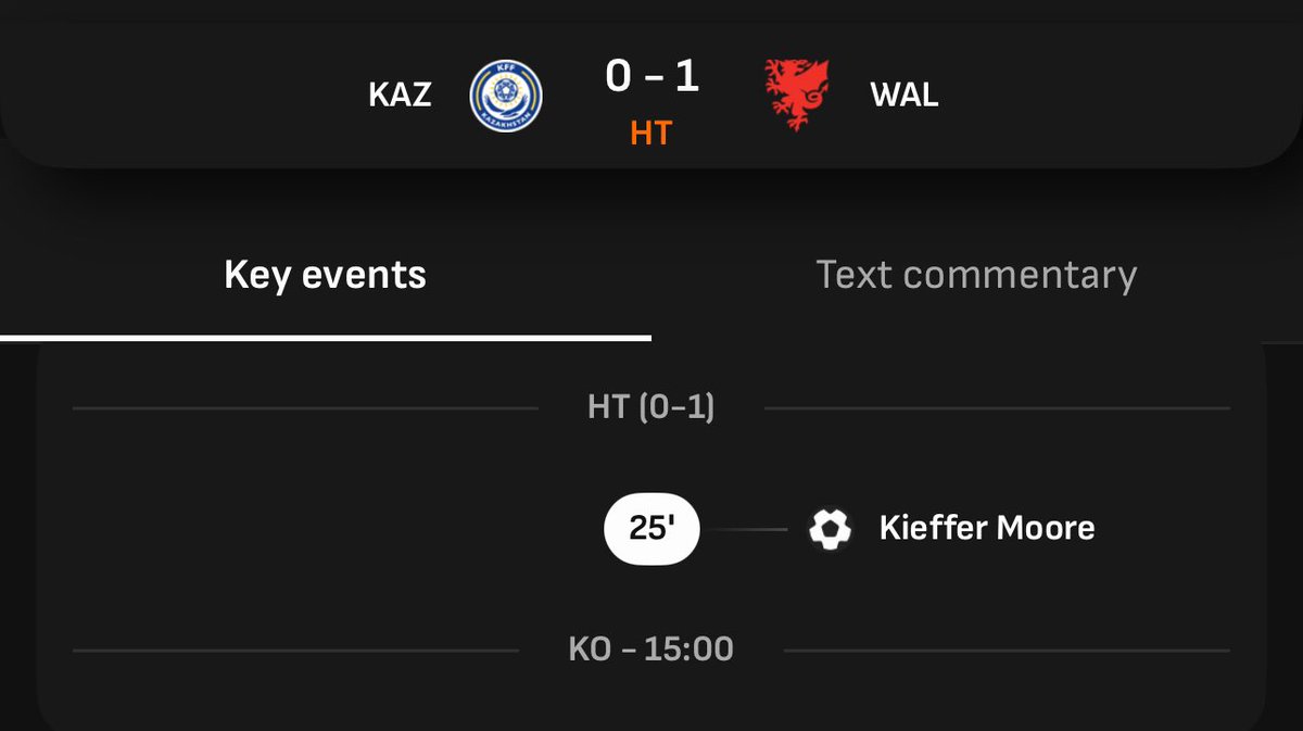 WEFOOTBALL777's tweet photo. 2026 WORLD CUP QUALIFIERS 1ST ROUND GROUP J
Thu 4 Sep 15:00 UKT - Kazakhstan vs Wales half-time results
#wefootball777 #football #worldcupqualifiers #worldcup #uefa #kazakhstan #walse https://t.co/cct2XFJ52i