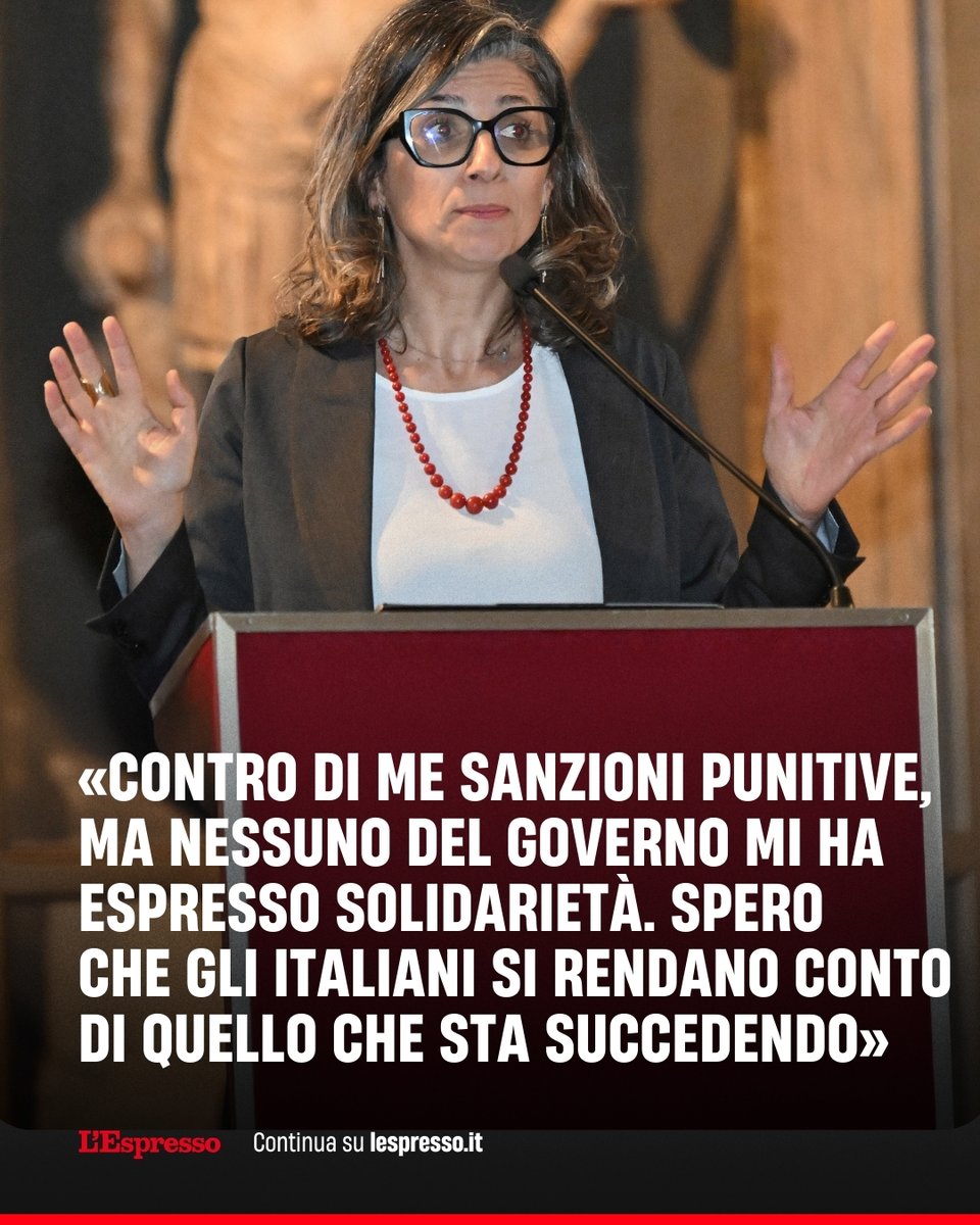 La relatrice speciale Onu sanzionata dagli Stati Uniti a margine di una conferenza in Senato: "Non posso fare quasi niente. Meloni dice che verranno date le garanzie agli attivisti della Global Sumud Flotilla. Che significa?"

lespresso.it/c/attualita/20…