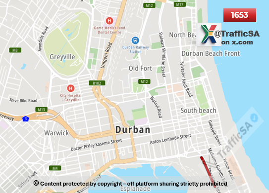 TrafficSA's tweet image. Durban CBD - #TaxiStrike   No Taxis, No Traffic