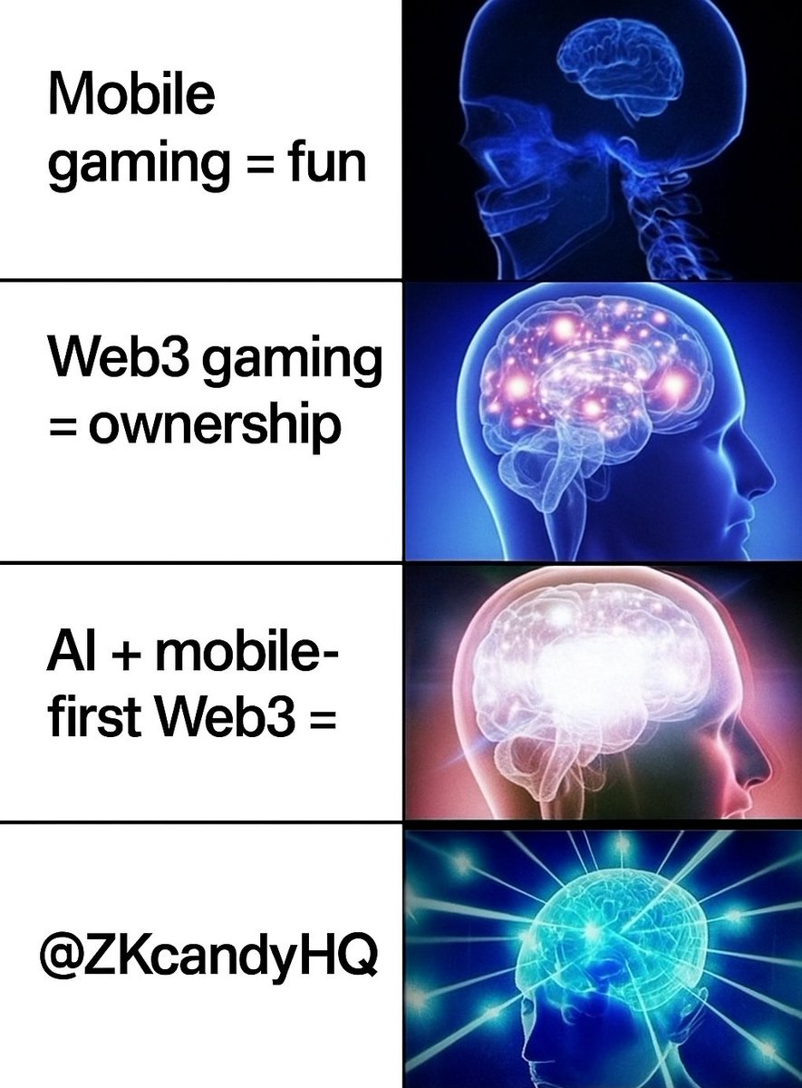 CryptoWarpX's tweet photo. Level 1: Mobile gaming = fun

Level 2: Web3 gaming = ownership

Level 3: AI + mobile-first Web3 = @ZKcandyHQ 👈
🍬

gCandy💗 https://t.co/hMcFQMTIuu