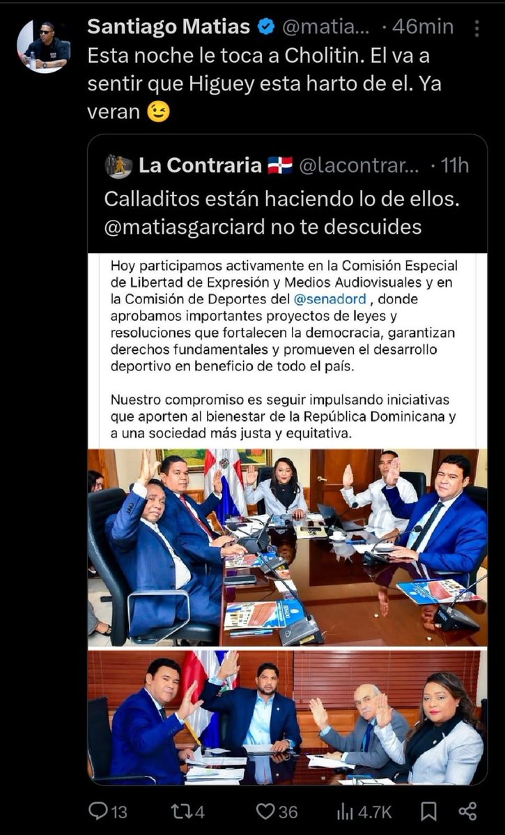 bavaro_digital's tweet image. ¡Esta noche se prende @matiasgarciard con declaraciones sobre ¨posibles¨ proyectos de ley que buscan callar y obstaculizar el trabajo de la prensa digital y la libertad de expresión de comunicadores digitales una iniciativa del Senador de la Altagracia @CholitinDuluc
Atentos!