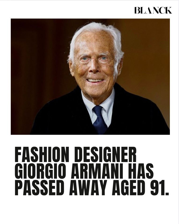 Fashion Loses a Legend; Giorgio Armani has passed away at 91.
From Revolutionizing menswear to building a global empire of elegance, Armani's influence reshaped style, cinema &amp;culture.
His Legacy is eternal.
#GiorgioArmani #FashionLegend #TrendingNow