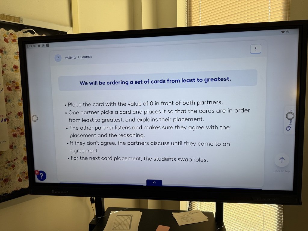 Teamwork in action! Mrs. Cooksey’s 6th graders ordered numbers like pros 📊👏#ItsAGreatDayToBeAMustang