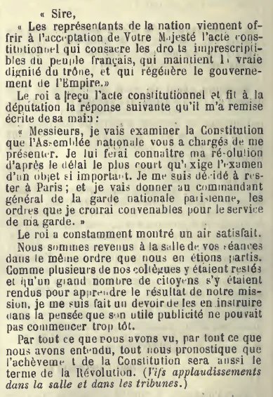 1792_1815's tweet photo. 4 septembre 1791 #Thouret termine son discours de présentation dans ces termes : “Par tout ce que nous avons vu, par tout ce que nous avons entendu, tout nous pronostique que l’achèvement de la Constitution sera aussi le terme de la #Révolution”. https://t.co/aGQTu17Vfk