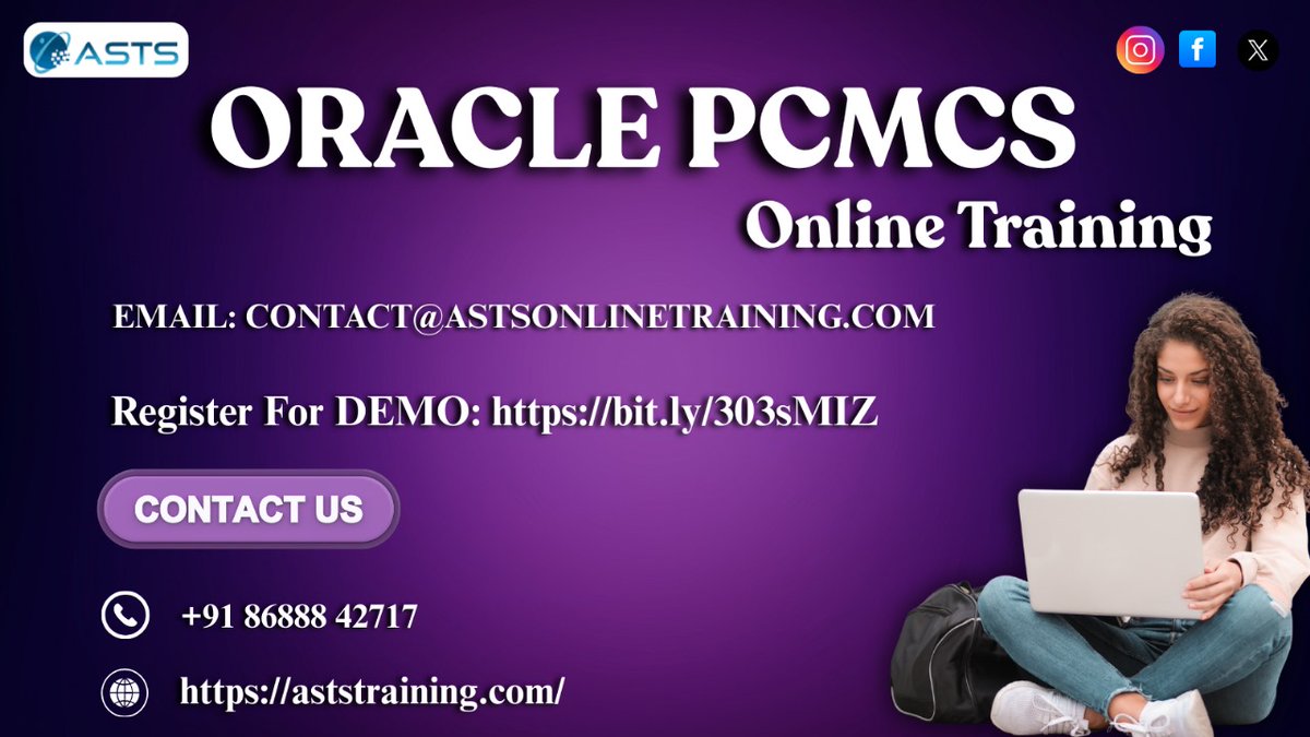 AstsTraining's tweet image. 𝐑𝐞𝐠𝐢𝐬𝐭𝐞𝐫 𝐟𝐨𝐫 𝐃𝐞𝐦𝐨 𝐨𝐧 𝐎𝐑𝐀𝐂𝐋𝐄 PCMCS: bit.ly/303sMIZ
𝐊𝐧𝐨𝐰 𝐌𝐨𝐫𝐞: aststraining.com
#OraclePCMCSNewBatch #PCMCSOracle #PCMCSCourse #PCMCSOnlineTraining #PCMCSTraining #oraclepcmcs #PCMCSTraininginHyderabad #PCMCSOnlineCourse #DemoonOracle
