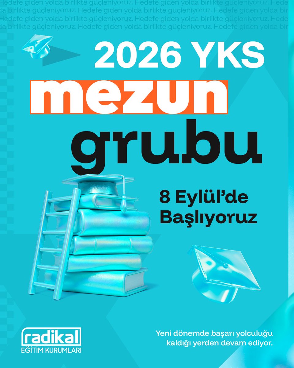 2026 YKS Hazırlık Mezun Grubu Dersleri 8 Eylül’de Başlıyor! 🤩

Radikal’de bu yıl da her öğrenci için hedefe odaklı, planlı ve keyifli bir hazırlık süreci sizi bekliyor. 🤗

Hayallerine bir adım daha yaklaşmak için yerini ayırt, yeni dönemin heyecanını bizimle yaşa! 💙

#radikal
