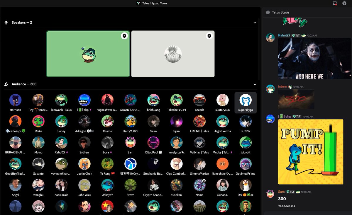 caaaann youuu smell what TALUS is cooooking???
300 people present at our community AMA!