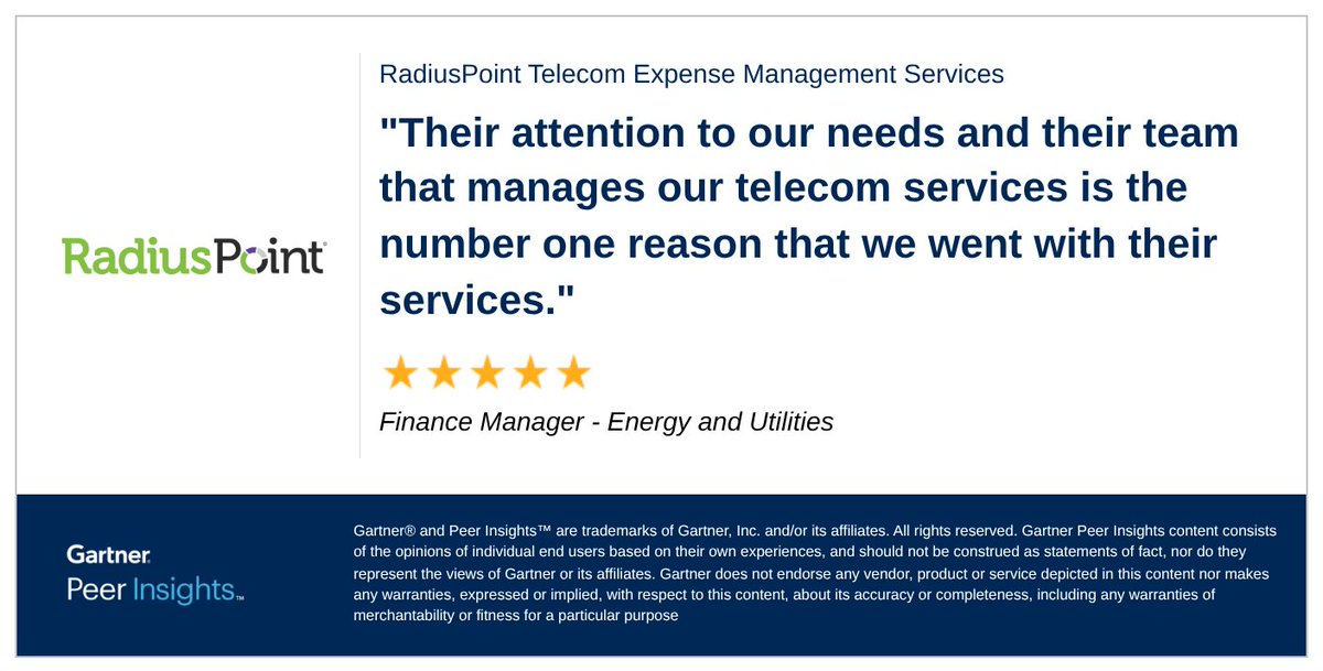 RadiusPoint's tweet image. Our Clients Love our Attention to Detail! This matters when managing the telecom and utility invoices.

Read more here: gtnr.io/KrxnQr6gZ

#BusinessIntelligence #InvoiceProcessing #Automation #FinanceOperations #ExpenseManagement