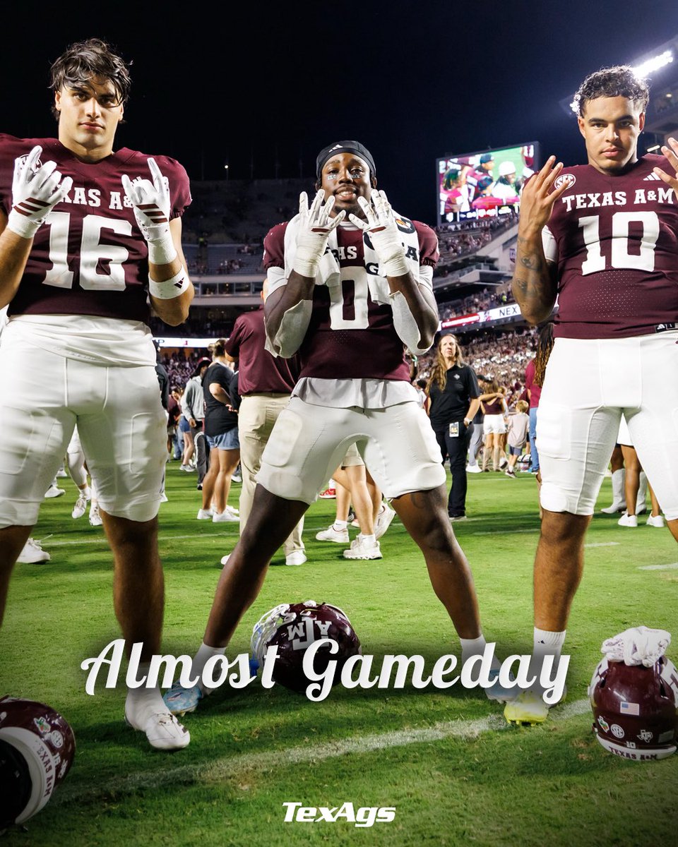 TexAgs's tweet image. #AlmostGameday 🏈👀

#Week2 | #GigEm