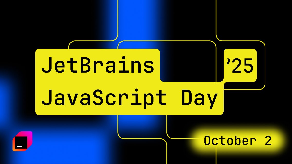 WebStormIDE's tweet image. 🚀 Mark your calendars — the JS community meets again at JetBrains #JavaScriptDay2025!

Our speakers: @kentcdodds, @RyanCarniato, @lydiahallie, @TheAlexLichter, @victorsavkin, @niklas_wortmann, Craig Spence, and Jessica Janiuk.

🗓️ October 2
📺 Online
💵 Free

Register today 👇…