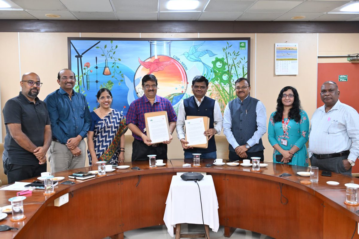 CSIR-NEERI, Nagpur and State Institute of Health and Family Welfare, Nagpur, signed an MoU on 4 Sept 2025 to foster collaboration in improving public health and environmental sustainability.