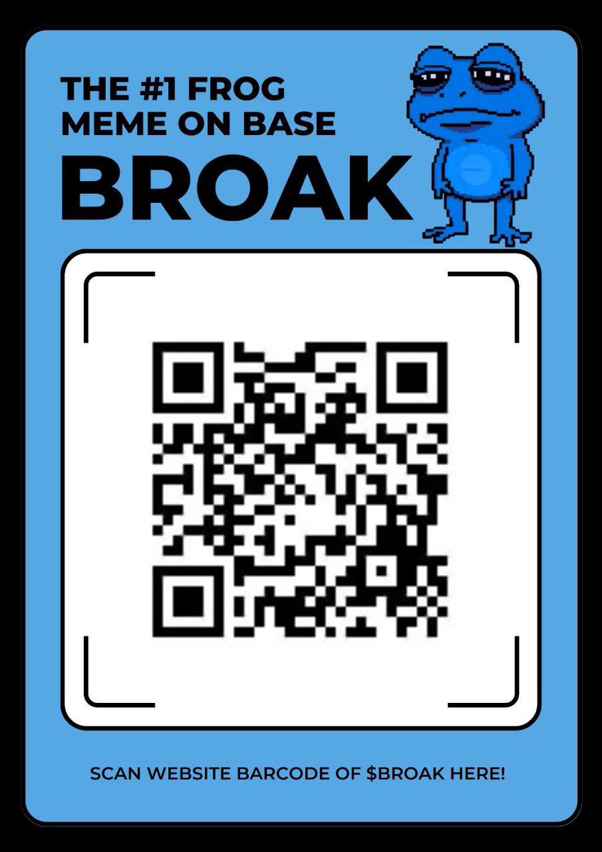Broakraid1's tweet image. BROAK price down?
We meme harder.
BROAK price up?
We meme harder.
Conclusion: Price irrelevant. Memes eternal. 🧢🔥

🔗 CA: 0x02537463e57a44f861Ee861Ba4F590C413f984a6
#BROAK #PriceIrrelevant #BasedConsistency #DegenEnergy
