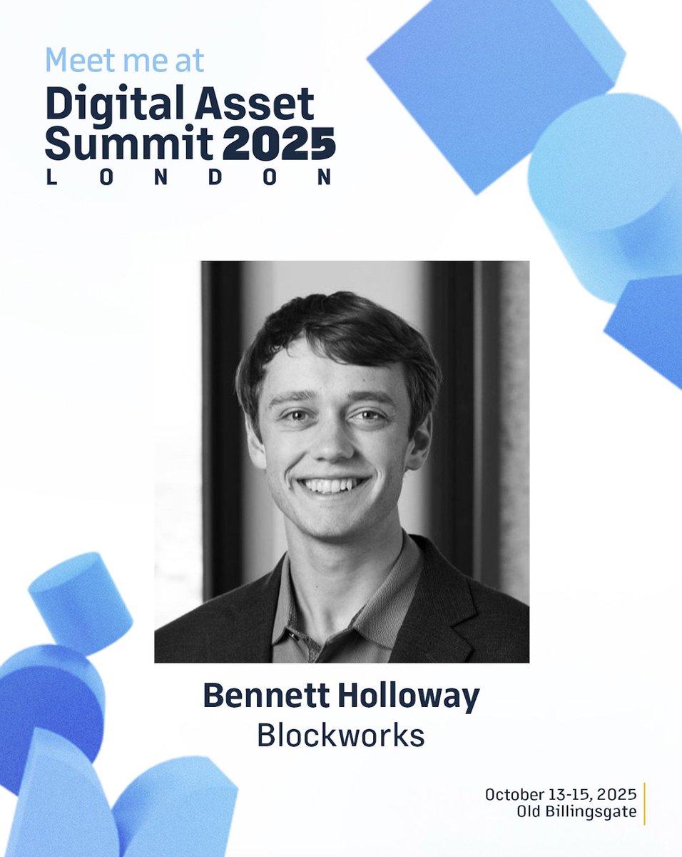 Digital Asset Summit 2025 런던 포스터의 Bennett Holloway
