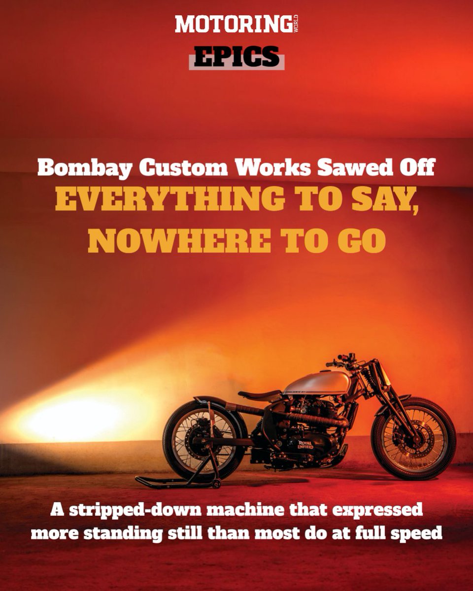 MyMotoringWorld's tweet image. What can a bike say without ever moving? Manaal found out with #SawedOff, #BombayCustomWorks’ custom take on the #RoyalEnfieldShotgun650. Read all about it here: tinyurl.com/3krcun9u

#BCWSawedOff #CustomMotorcycle #RoyalEnfield #Shotgun650 #MotoringWorld