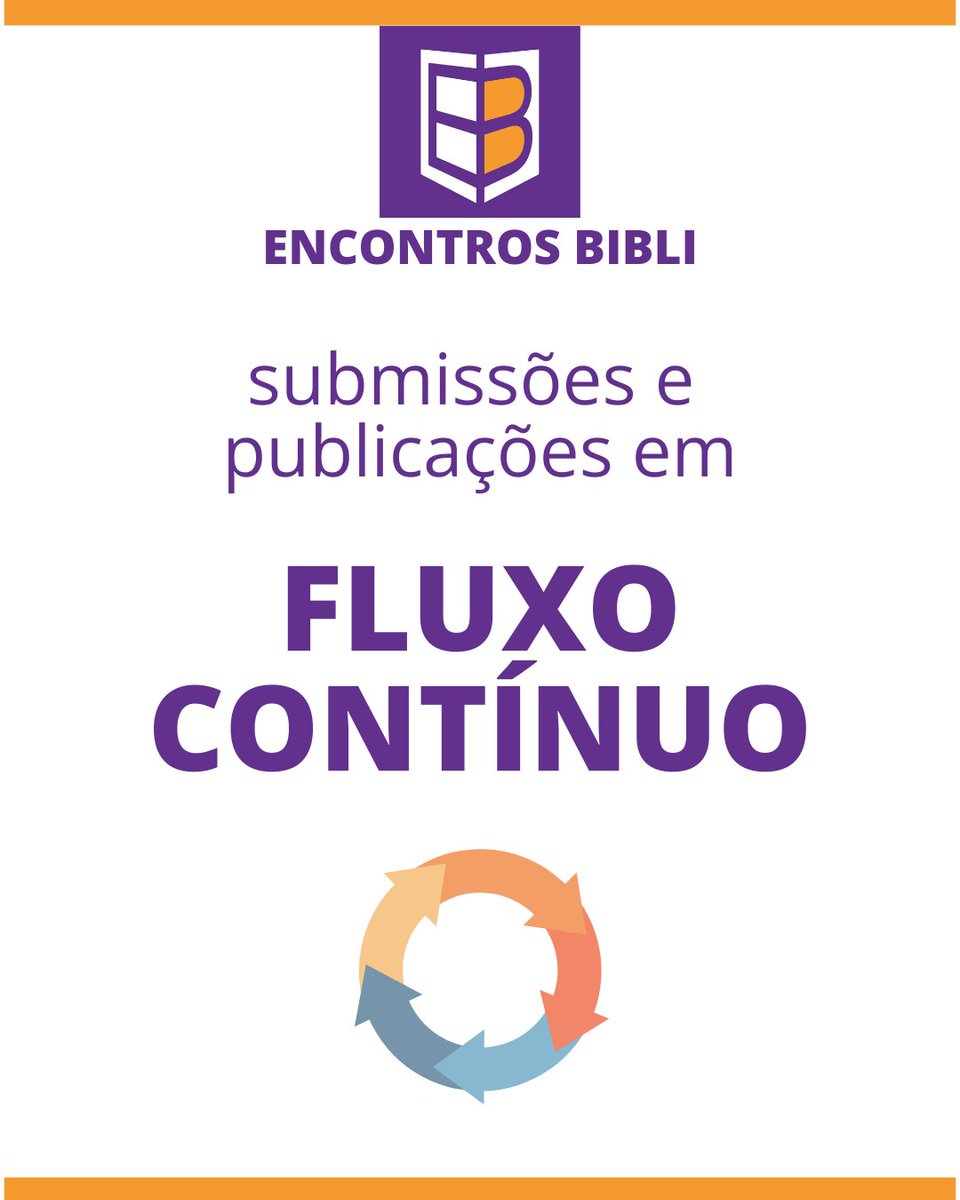 A Encontros Bibli publica em fluxo contínuo trabalhos no campo da Ciência da Informação – Biblioteconomia, Documentação, Arquivologia, Museologia e Gestão da Informação – e áreas correlatas resultantes de pesquisas científicas, ensaios de caráter teórico e estudos de caso.