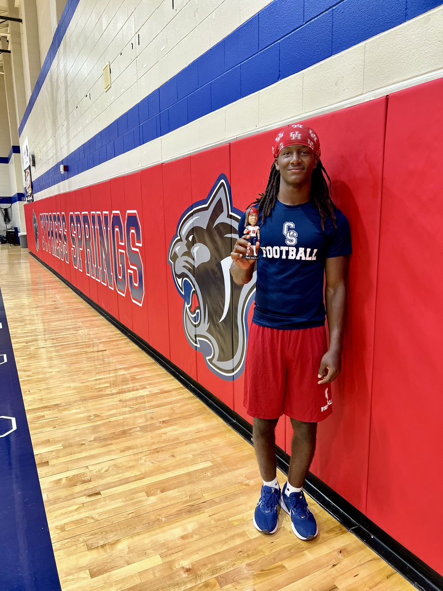 CSHSPanthersFB's tweet image. Thank you @ihss_houston for dropping off this special bobblehead for our student-athlete @ParisMelvinJr 🏈. We appreciate the recognition and support of our program and players. 
#CHOP