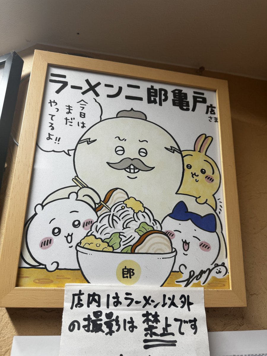 jiro_kame's tweet image. ナガノ先生から色紙をいただいて一年半ほど経ちましたがナガノ先生が懸念していたハチワレの頭の色はまだまだ飛んではおりません！笑