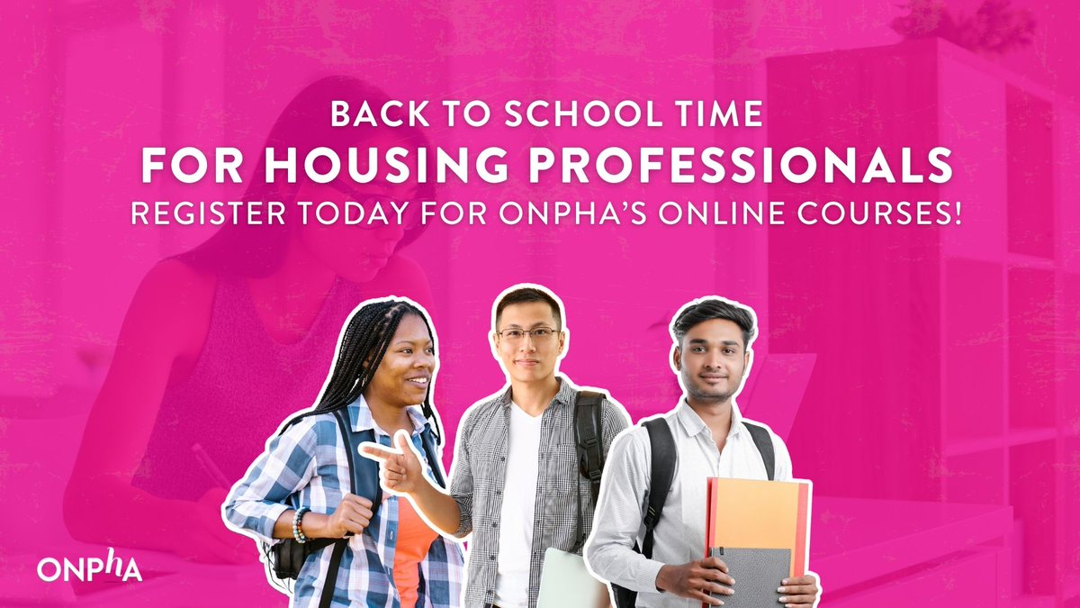 Summer is almost over, and it’s time to head back to school! This is your final chance to save your seat in ONPHA’s upcoming online courses, designed-specifically for Ontario’s community housing professionals.

🔗 Browse courses: onpha.on.ca/professional-o…