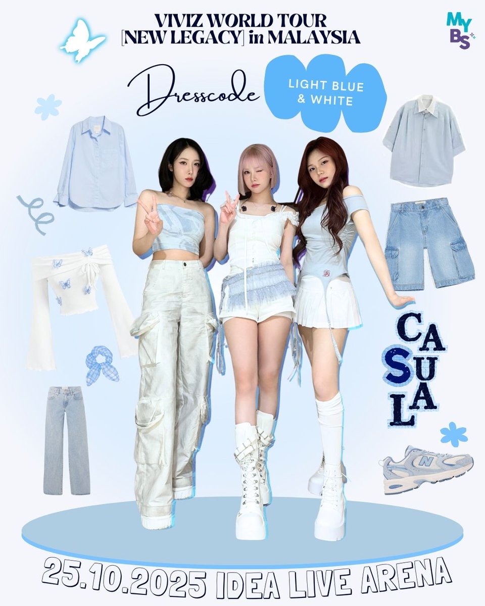 MYBuddyShine's tweet image. Attention 🇲🇾 Na.Vs! 

The final vote is in! Our concert dress code will be LIGHT BLUE &amp;amp; WHITE 💙🤍 Let's light up the whole venue with these colours so the girls can spot us and feel our love. Wear your best outfits and let's surprise them with our unity! 🤩

#VIVIZ #VIVIZinMY