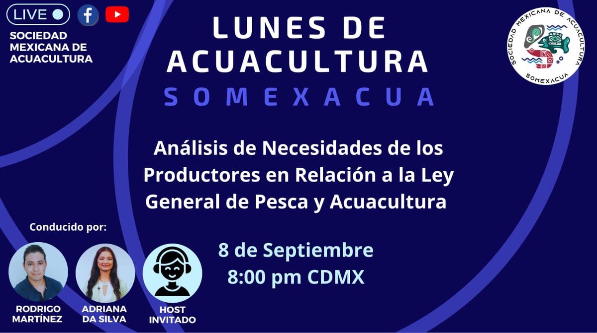 Unete a este lunes  de acuacultura (8 de septiembre) y revisemos casos aplicables a un cambio en las normas de la LGPA 🤓