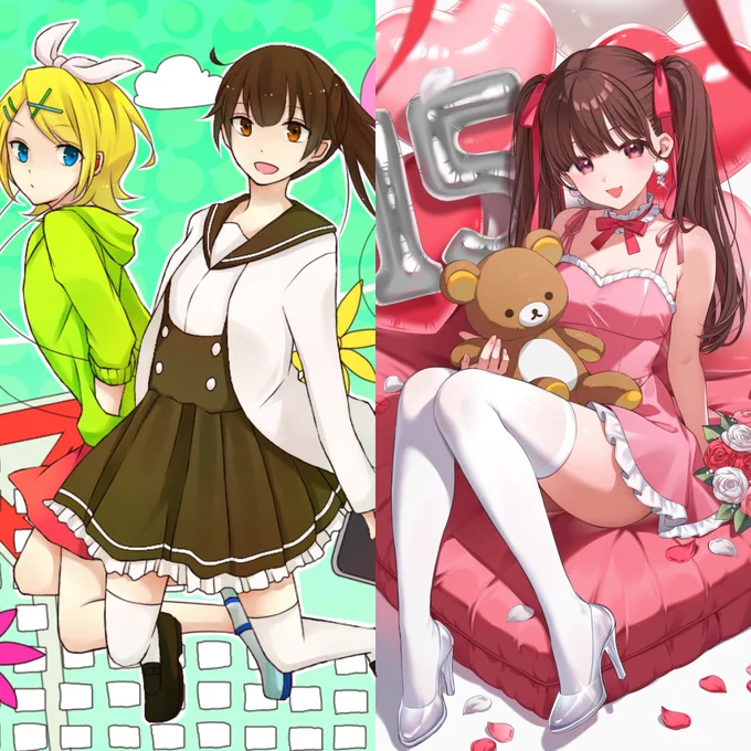 2011←→2025 pixiv投稿超初期に投稿したわたちゃんのイラスト、15年で自分も成長できたかな