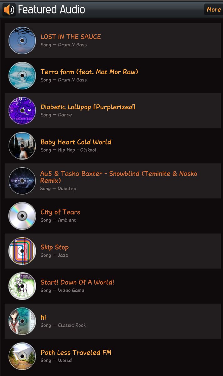 <a href="/Teminite/">Teminite</a> <a href="/xGWx_/">Z3R3P</a> <a href="/Au5music/">ΛU5</a> <a href="/TashaBaxter/">Tasha Baxter</a> <a href="/Naskomusic/">Nasko</a> <a href="/polyoto/">Polyoto ♁▵▿ↂ ρ﹌🧬</a> just got frontpaged ! (welcome Polyoto)