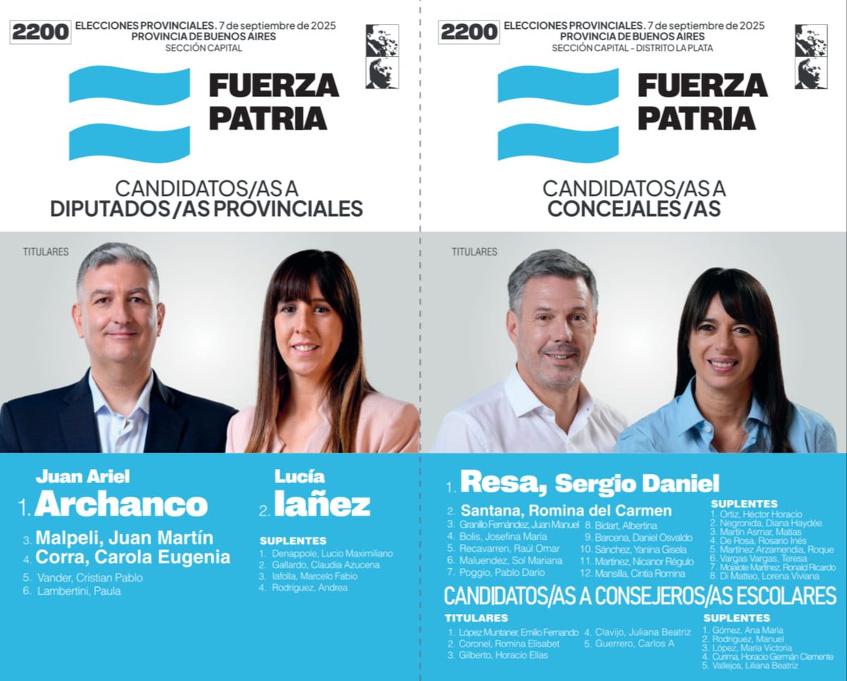 Andrearf21's tweet photo. Este 7 de septiembre, tu voto es fundamental para seguir con más obras y defender nuestros derechos. ¡Vota #Lista2200 #Elecciones #Voto #LaPlata
#SigamosConObras
@Kicillofok
@Julio_Alak
@ArielArchanco
@luciaianez_
@juanmalpeli
#SergioResa
#RominaSantana
@RecavarrenO https://t.co/xUZaHiDbI2