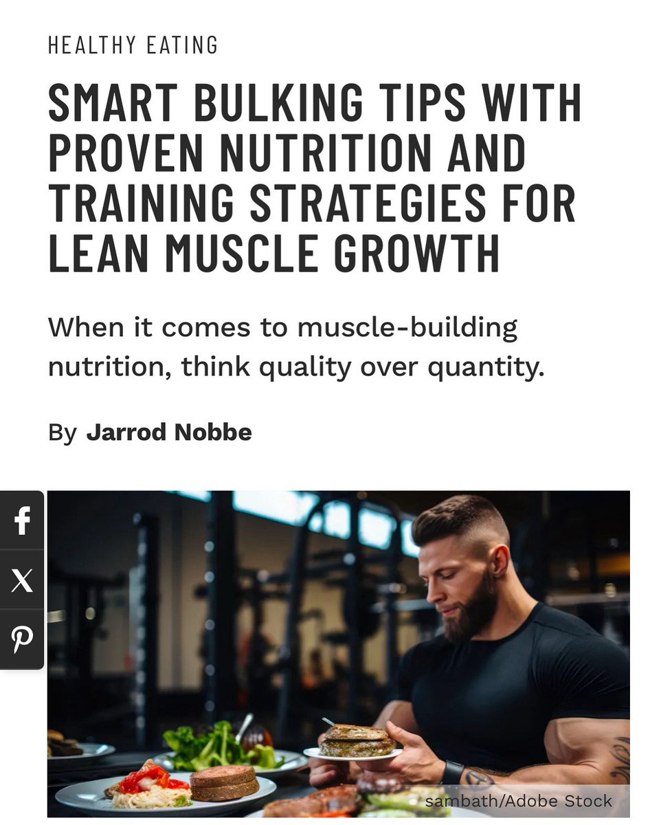 muscle_fitness's tweet photo. SMART BULKING TIPS WITH PROVEN NUTRITION AND TRAINING STRATEGIES FOR LEAN MUSCLE GROWTH
When it comes to muscle-building nutrition, think quality over quantity.
By Jarrod Nobbe
j.t.nobbe_
Read Article
https://t.co/FFIelr6EZW
#bodybuilder #mealplan #bulkup #dietplan #diettips #healthyeating #mealplans #meals #nutritionplan #nutritionalfoods #nutritionaltips #muscleandfitness