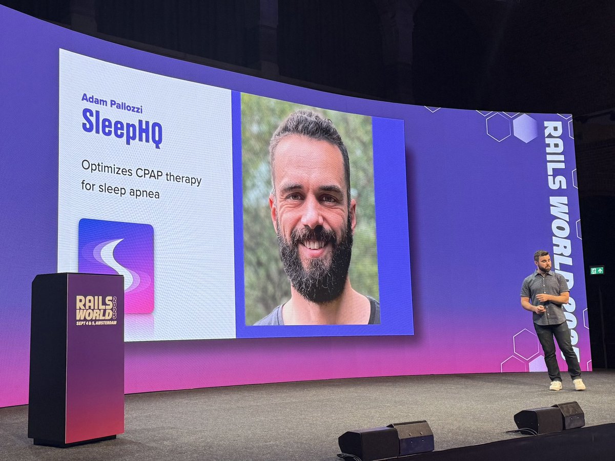 andrewculver's tweet image. Love seeing @adampallozzi get the shoutout during @joemasilotti’s Turbo Native keynote at Rails World!