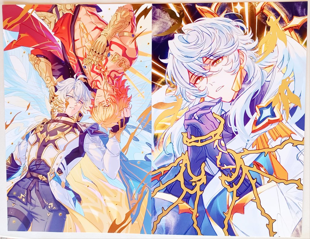 Phainon and Mydei print - <a href="/salmon4dinner/">Salmon 🐟</a>

Sunday print - <a href="/yukianesa/">🌻 tama 🌻😔👌 🔜 anime expo J37</a>