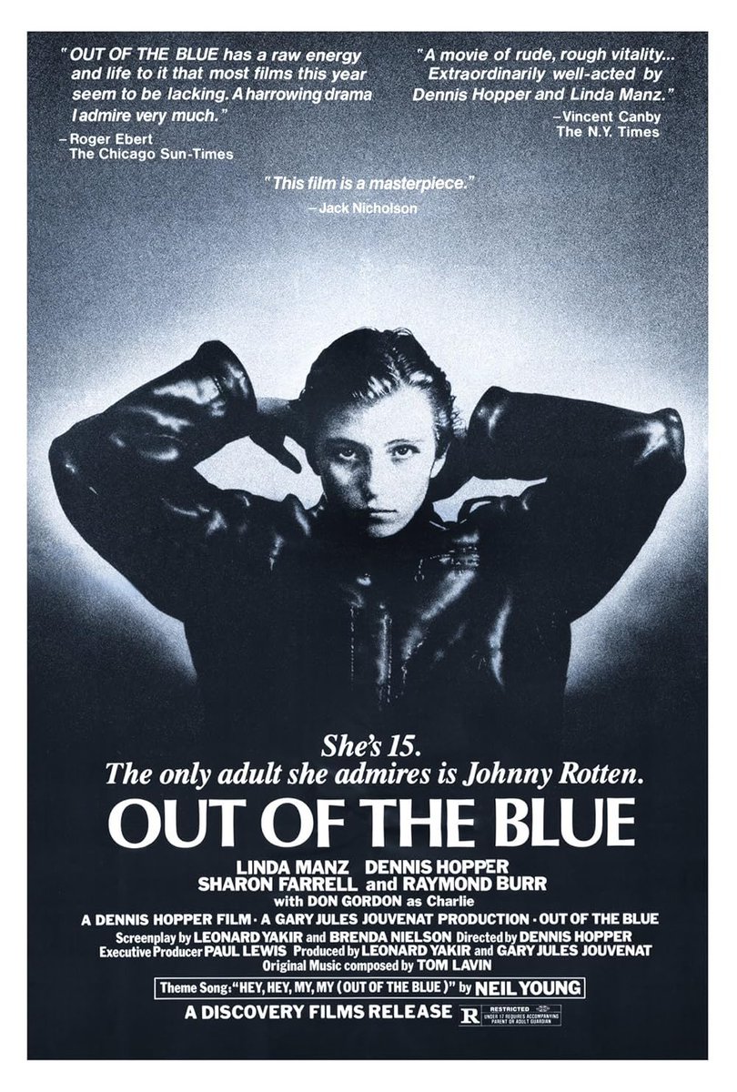 SophyRomvari's tweet photo. So very happy with our poster designed by Brandon Winters, inspired by Out of the Blue 💙 https://t.co/PqNvTbQLGq