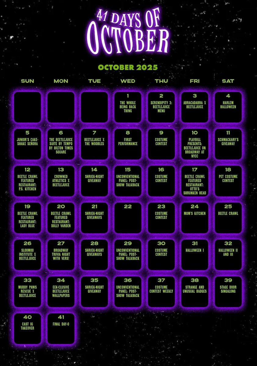 gospelofbj's tweet photo. Fun fact: this year, October is 41 day-os long! Check out the link below for all the Deetz. 

#GospelOfBetelgeuse #TellMyStory #BeetlejuiceBway #BeetlejuiceTour #Beetlejuice 

https://t.co/FZzqCFczws https://t.co/6p4znocvJf