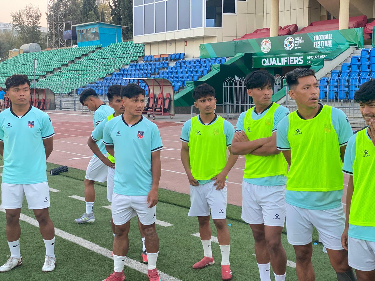 Nepal 🇳🇵 U23 team is now getting ready for Syria 🇸🇾 U23 clash ⚔️ 

📸 ANFA