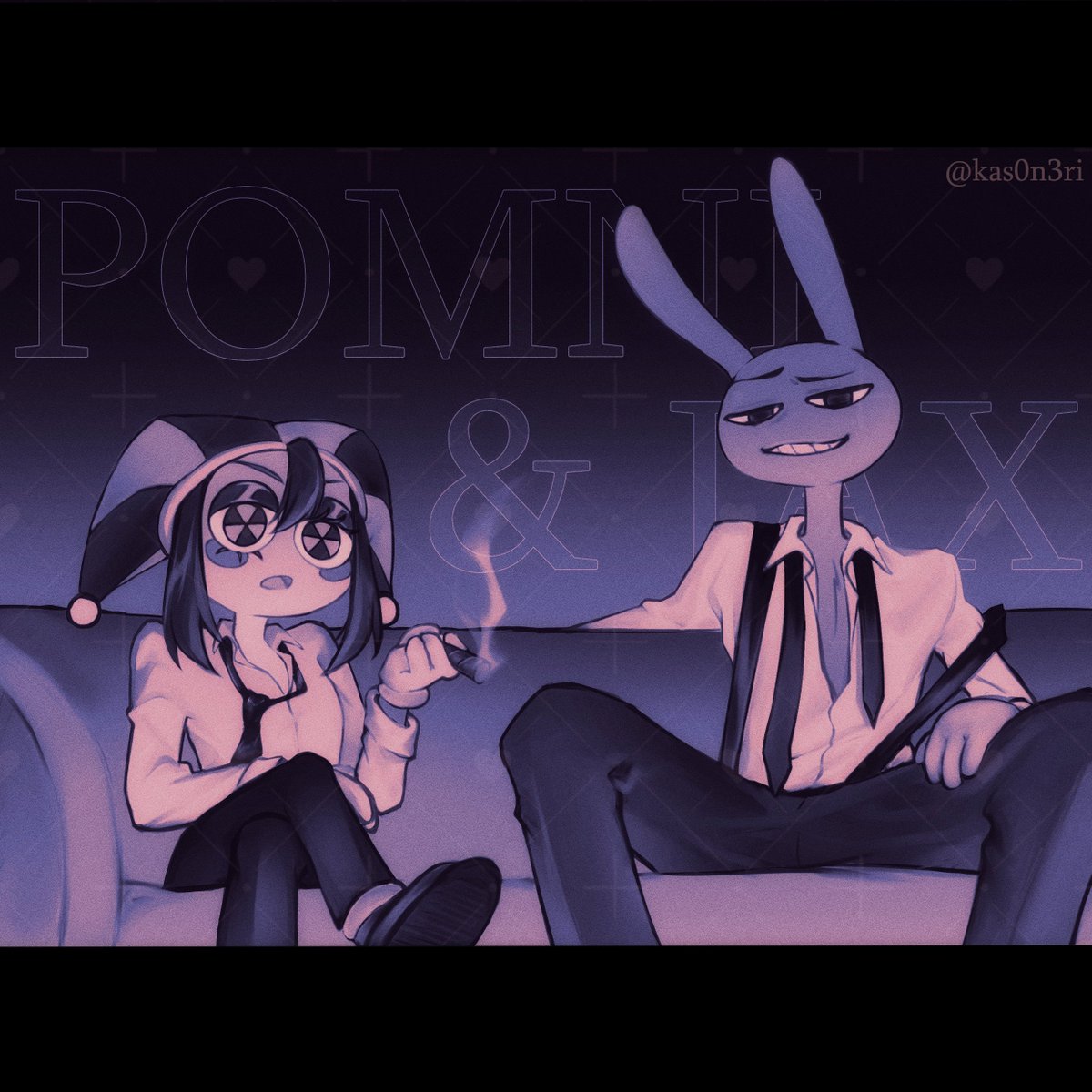kas0n3ri's tweet photo. Girlboss and her loser bf 💜
#tadc #funnybunny #skeb #TheAmazingDigitalCircus https://t.co/WZkqeKkB6S