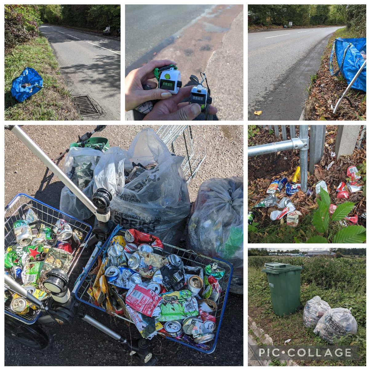 EricTorrington's tweet photo. Back to #OldEndsLane to finish off what I started with help from star Carol 🤩. Over 1,100 #litter items between us. Finished off with a @CostaCoffee and #blacksabbeth in the van on the way home. Supporting @cleanupbritain @CllrGillThomas https://t.co/nK5OX7mz7G