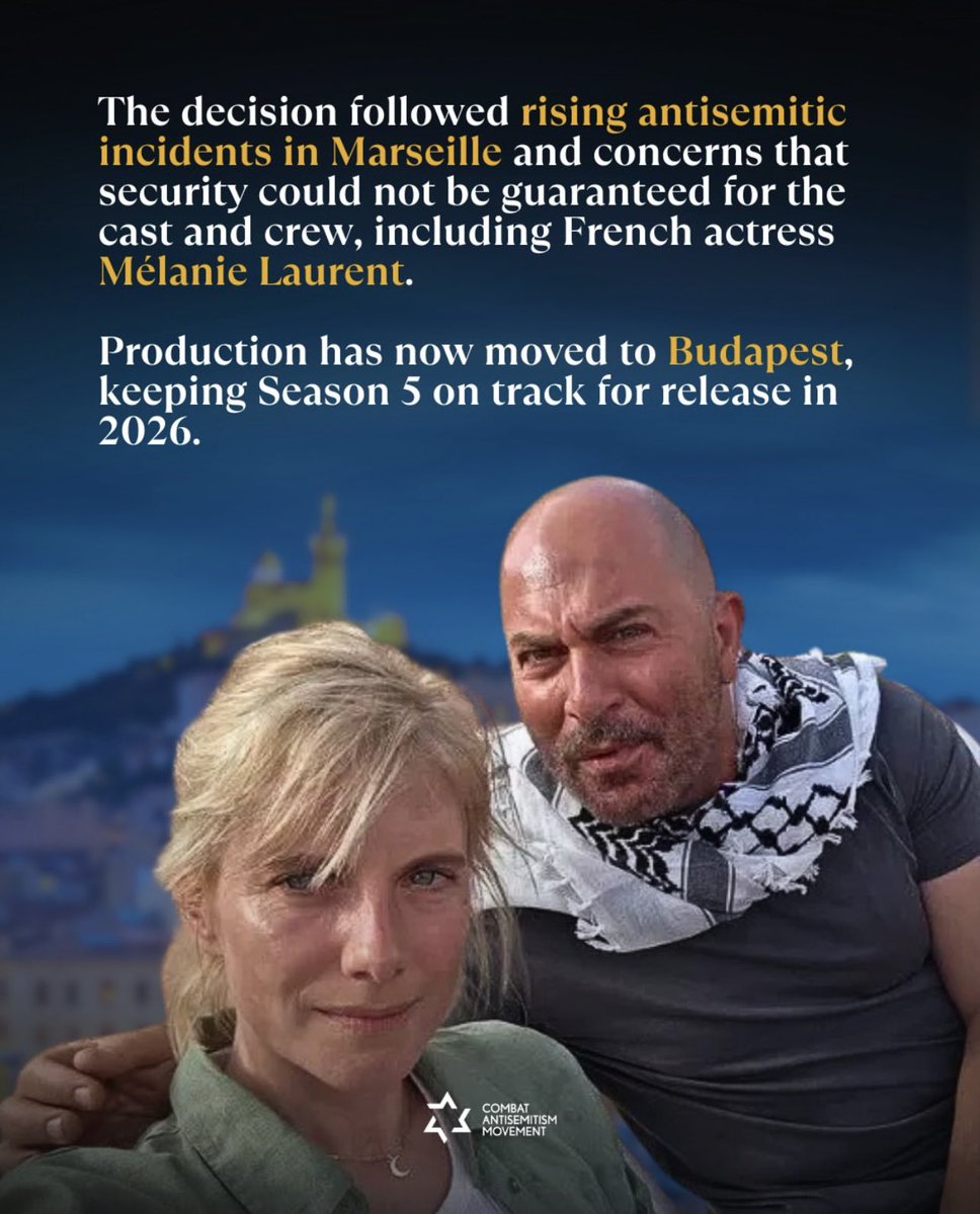 WolfMalca's tweet image. Eine französische Schande!

Die Dreharbeiten von #FAUDA in Frankreich mussten aus Sicherheitsgründen abgesagt werden.
Sie finden stattdessen in Budapest statt.