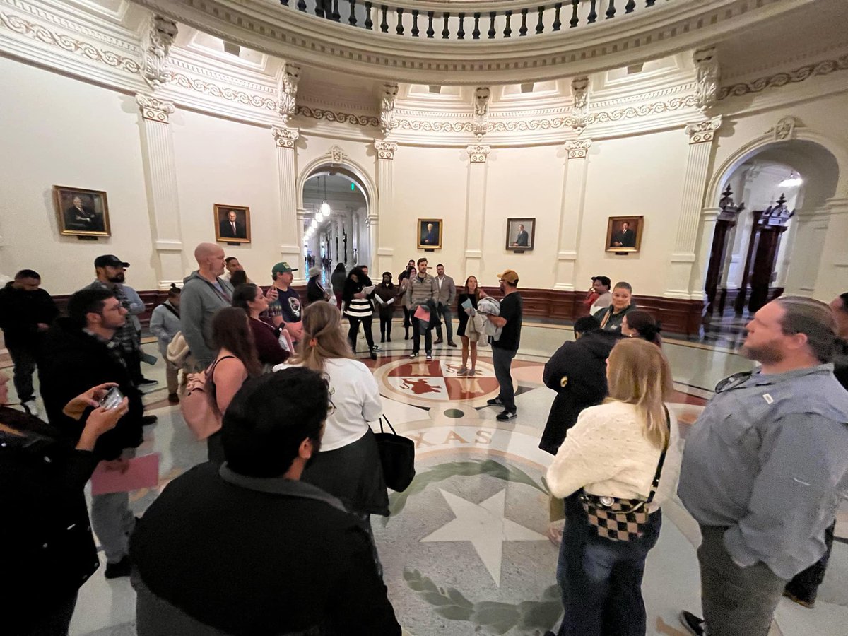txcannaco's tweet photo. Make no mistake, our work to defeat a hemp ban in Texas began in December of 2024, when we led a team of 50+ people on a tour of the Texas Capitol. We worked with several organizations, lobbyists, activists and legislators along the way, all whom deserve praise and recognition, to create the paradigm shift we see happening with cannabis in Texas. When we talk about the history of ending cannabis prohibition in the USA, we will talk about this collective effort in Texas by Texans. #txlege