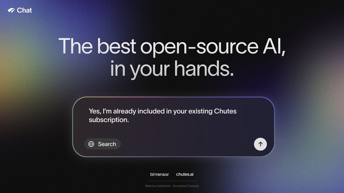 Chutes Chat app launch graphic